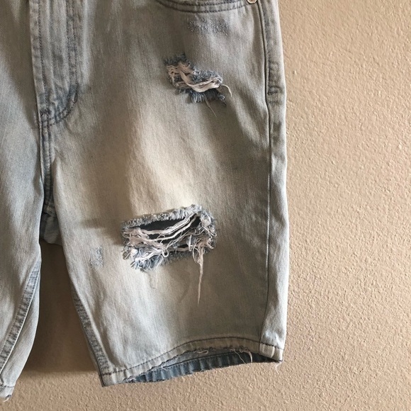 PacSun Men’s Distressed Vertical Stretch Skinny Denim Shorts Size W34 - Picture 5 of 14